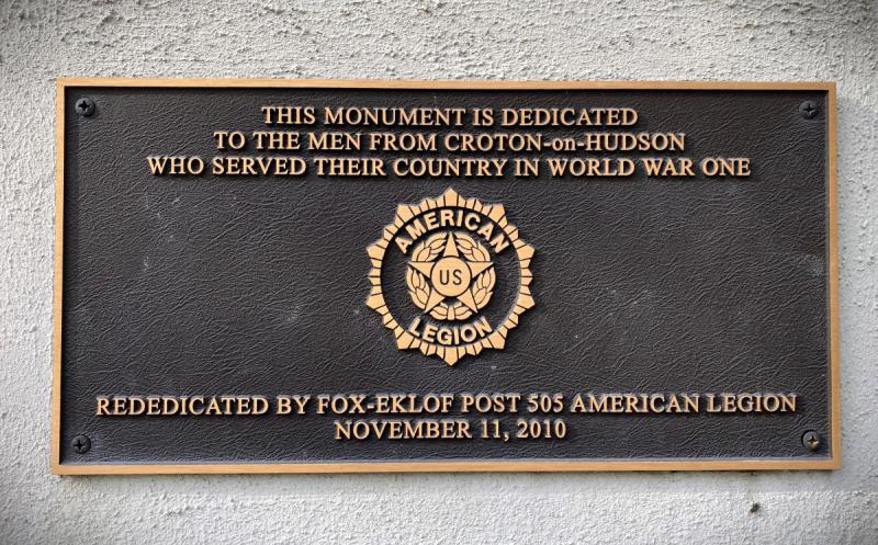 Croton WWI memorial