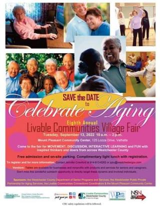 flyer promoting the Livable Communities Village Fair
